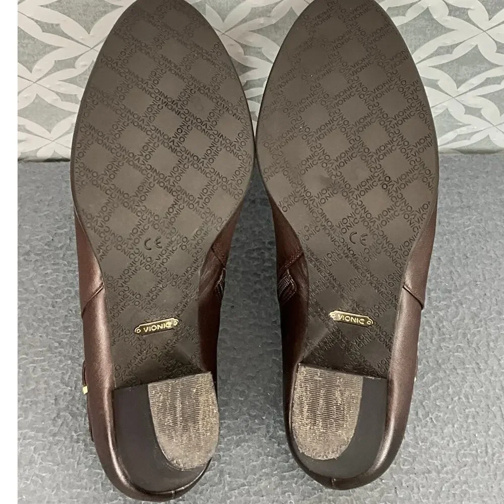 Vionic Upton Brown Leather Western 2.5